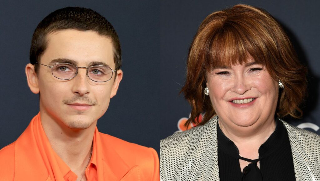 Timothée Chalamet Names Susan Boyle Among UK's 'All-Time Greats'