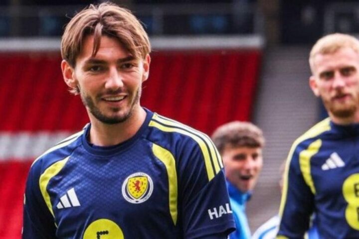 billy gilmour 50th scotland cap slovenia