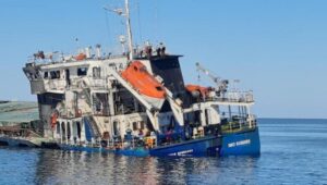 black sea corn ship drone attack romania